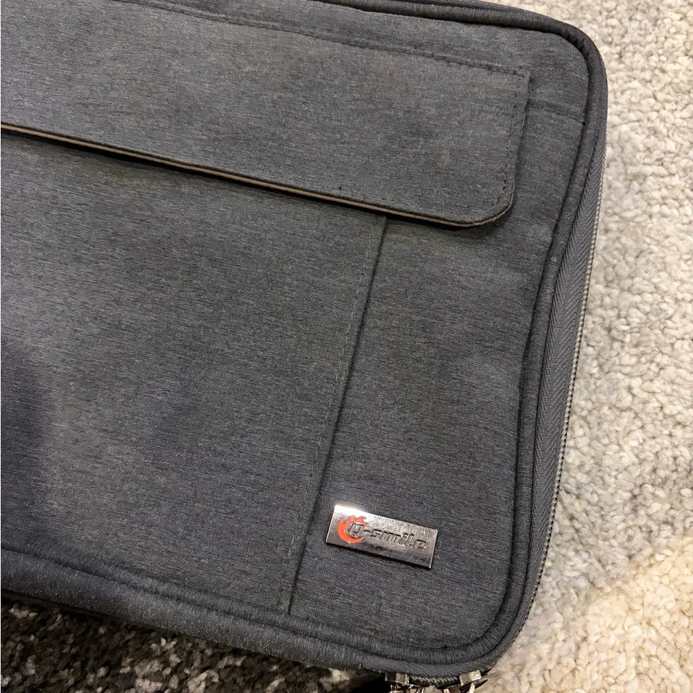 Q-smile Cable Organizer Bag Double Layer Water Resistant 12x9x2 Gray